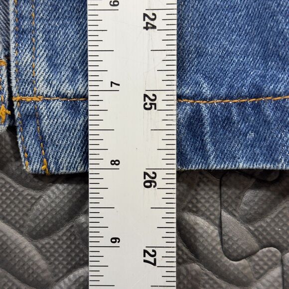 Ivana Trump Denim Jacket Womens 1X Blue Leopard Trimmed Belted Button Front - Picture 8 of 9